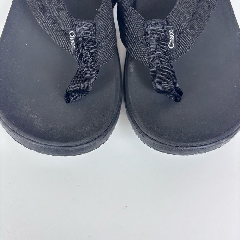 Chaco Flip Flop Sandals Lightweight Thong Casual Outdoor Recovery Black Size 7 - Picture 4 of 10
